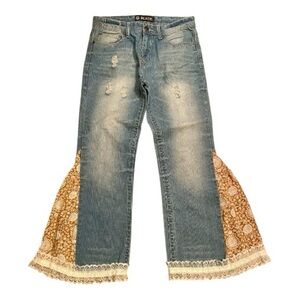 Upcycled Denim Jeans with Customized Flare